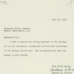 Letter: 1955 July 21