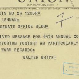 Telegram: 1953 June 23