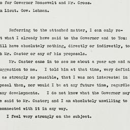 Memorandum: 1932 May 9