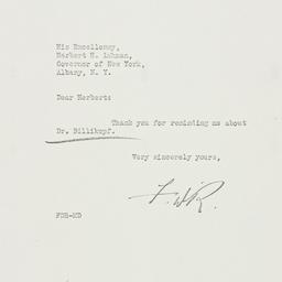Letter: 1933 February 21
