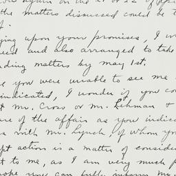 Letter: 1932 May 2