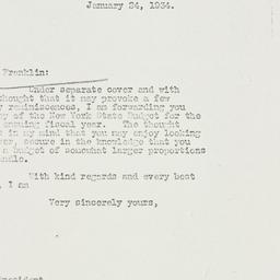 Letter: 1934 January 24