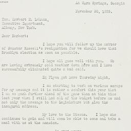 Letter: 1929 November 30