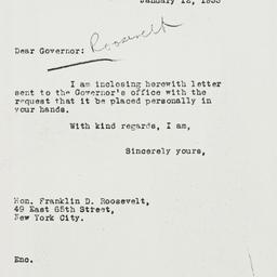 Letter: 1933 January 12