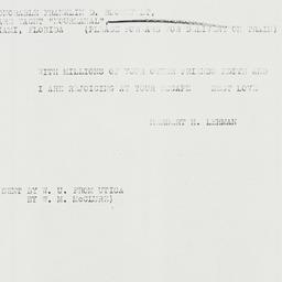 Telegram: 1933 February 16