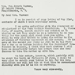 Letter: 1931 May 25
