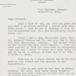 Letter: 1931 December 3