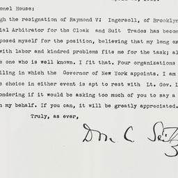Letter: 1931 April 25