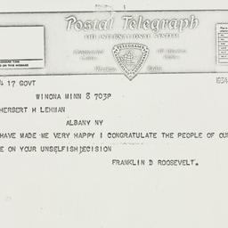Telegram: 1934 August 8