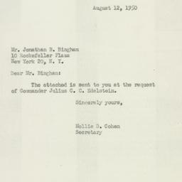 Letter: 1950 August 12