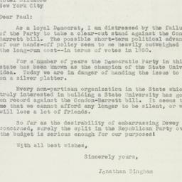 Letter: 1949 March 14