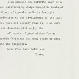Letter: 1951 December 20