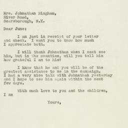 Letter: 1949 September 7