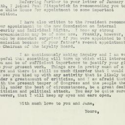 Letter: 1951 January 24