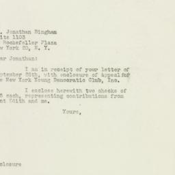 Letter: 1949 September 29