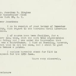 Letter: 1949 December 19