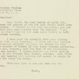Letter: 1948 April 7