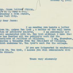 Letter: 1931 October 8