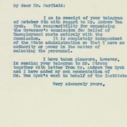Letter: 1931 October 8
