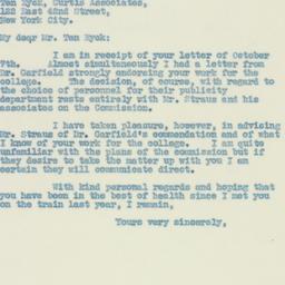 Letter: 1931 October 8