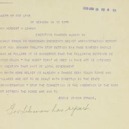 Telegram: 1932 January 16