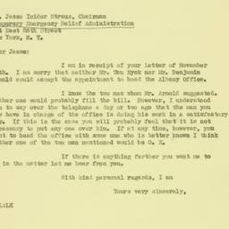 Letter: 1931 November 18