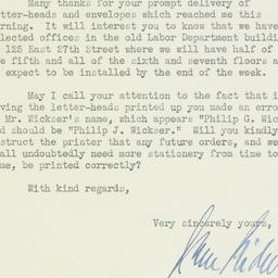 Letter: 1931 October 6