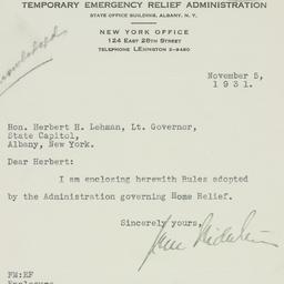 Letter: 1931 November 5