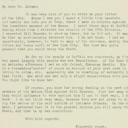 Letter: 1932 October 29