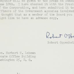 Letter: 1952 June 5