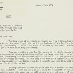 Letter: 1952 August 7
