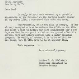 Letter: 1952 August 26