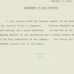 Press Release: 1941 October 6