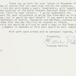 Letter: 1961 November 22