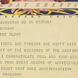 Telegram: 1955 March 28