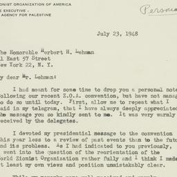 Letter: 1948 July 23
