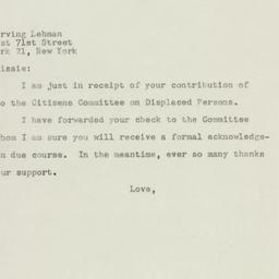 Letter: 1947 November 20