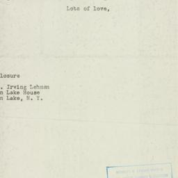 Letter: 1947 July 23