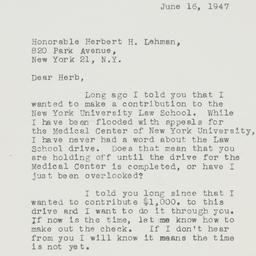 Letter: 1947 June 16