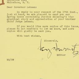 Letter: 1947 July 21
