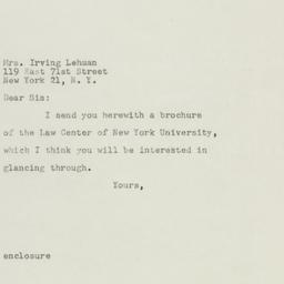 Letter: 1947 December 8