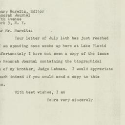 Letter: 1947 July 17