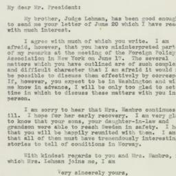 Letter: 1943 July 7