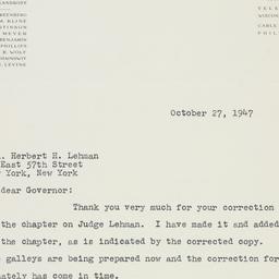 Manuscript: 1947 October 27