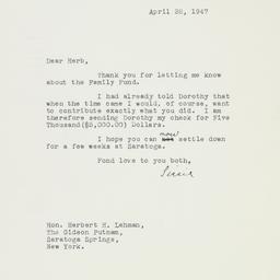 Letter: 1947 April 28