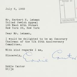 Letter: 1962 July 6