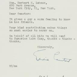 Letter: 1950 February 9