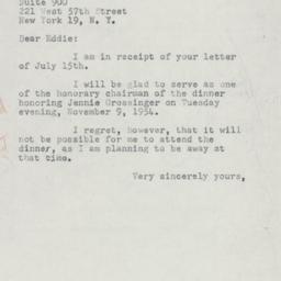 Letter: 1954 July 20