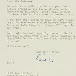 Letter: 1947 January 6