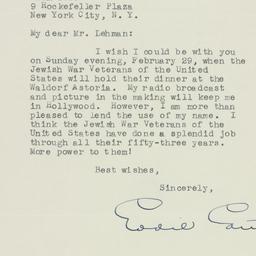 Letter: 1948 January 26